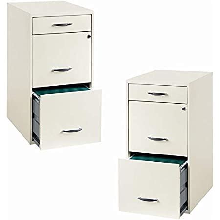 Home Square Value Pack (Set of 2) 3 Drawer Steel File Cabinet 